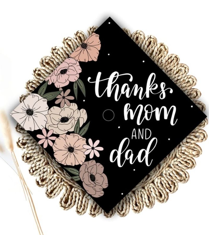 "Thanks Mom And Dad" Cap Topper