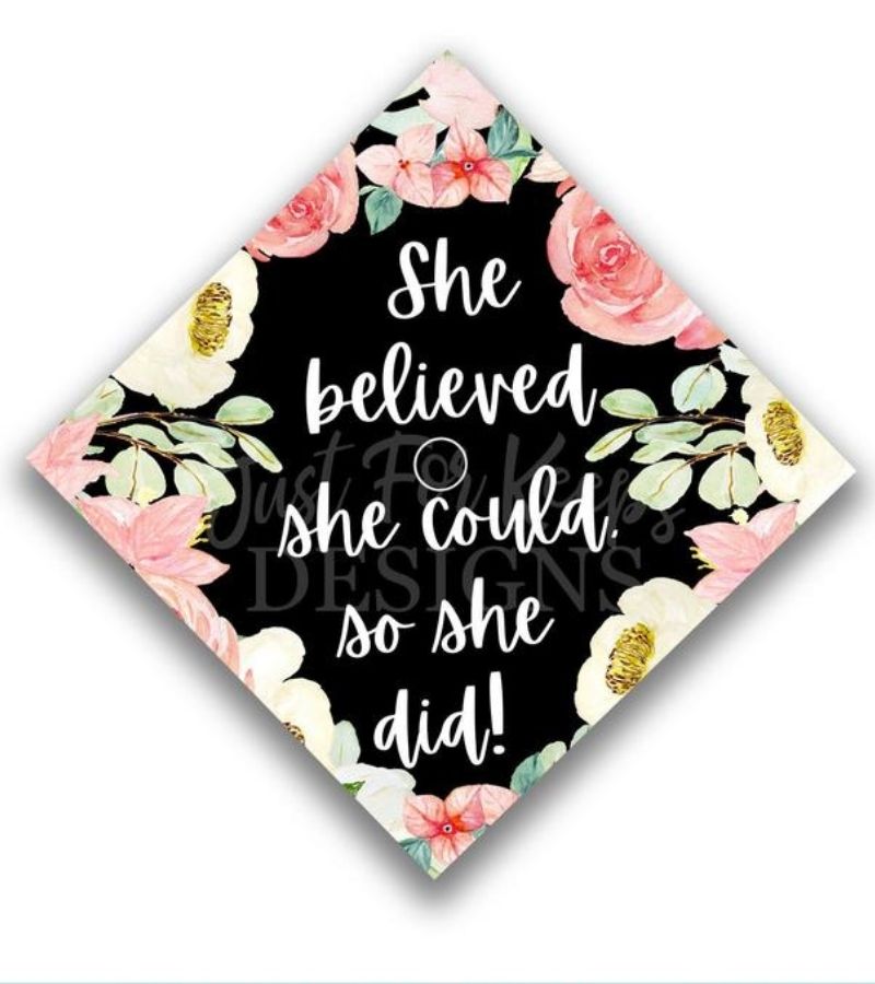 "She Believed She Could So She Did” Cap Decal