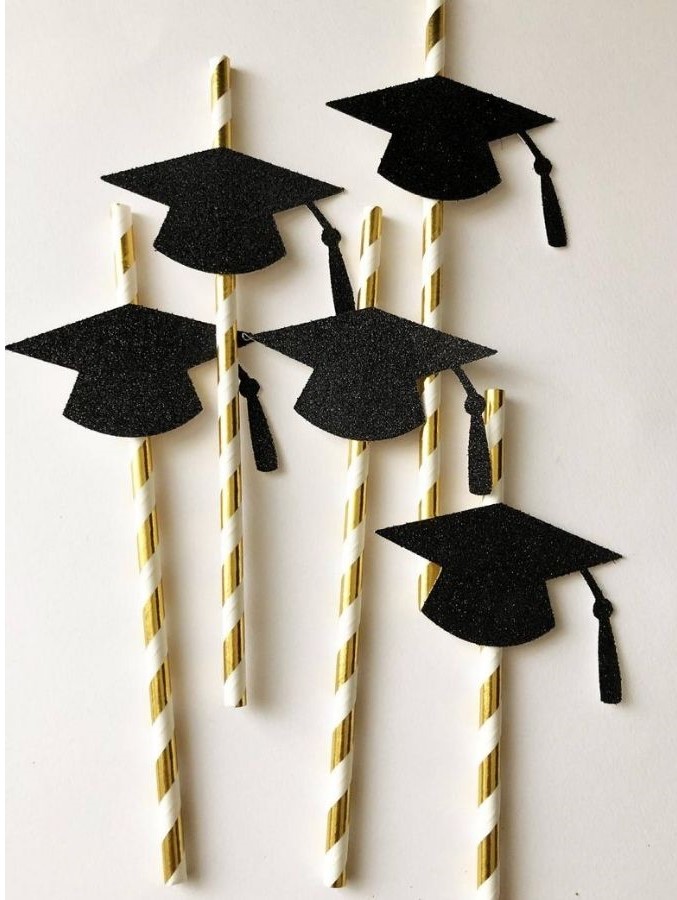Display Cute Graduation Straws