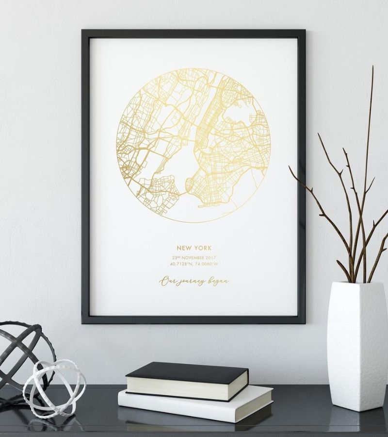 Personalized Map as a Graduation Gift Idea For Best Friend