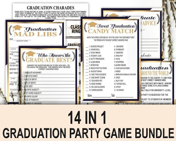 Graduation Party Game Bundle