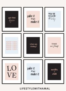 Free Trendy College Wall Art Printables You'll Want For Your Dorm Room ...