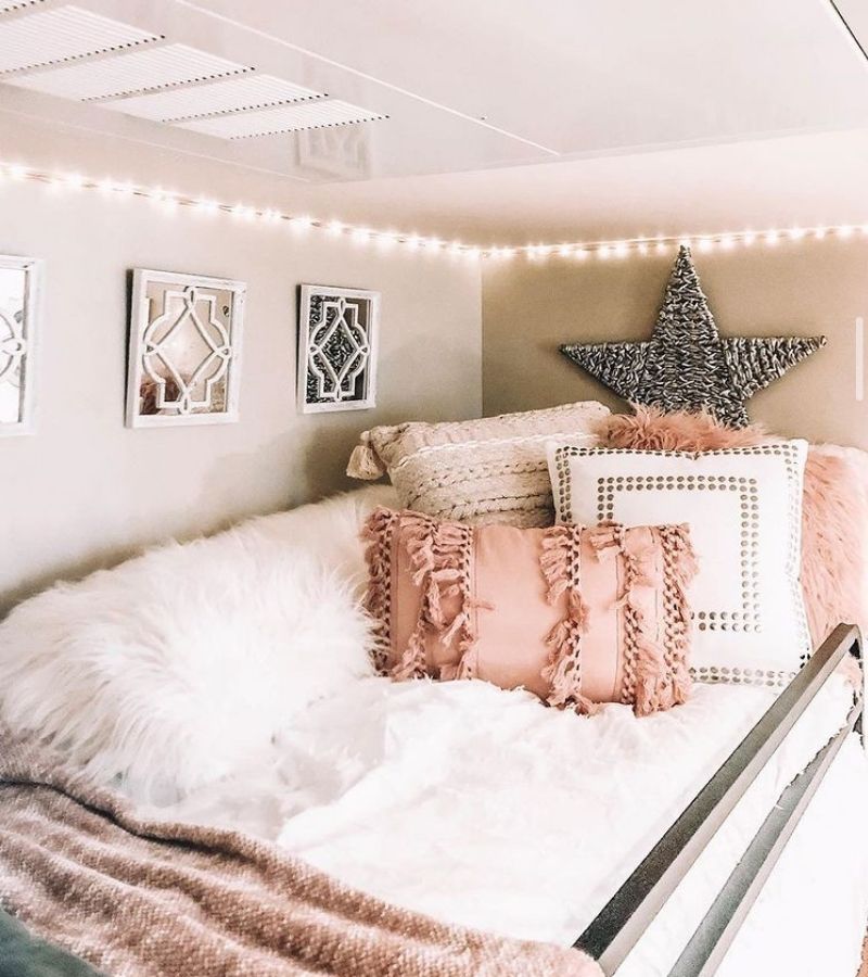 Fairy Lights as Dorm Room Idea