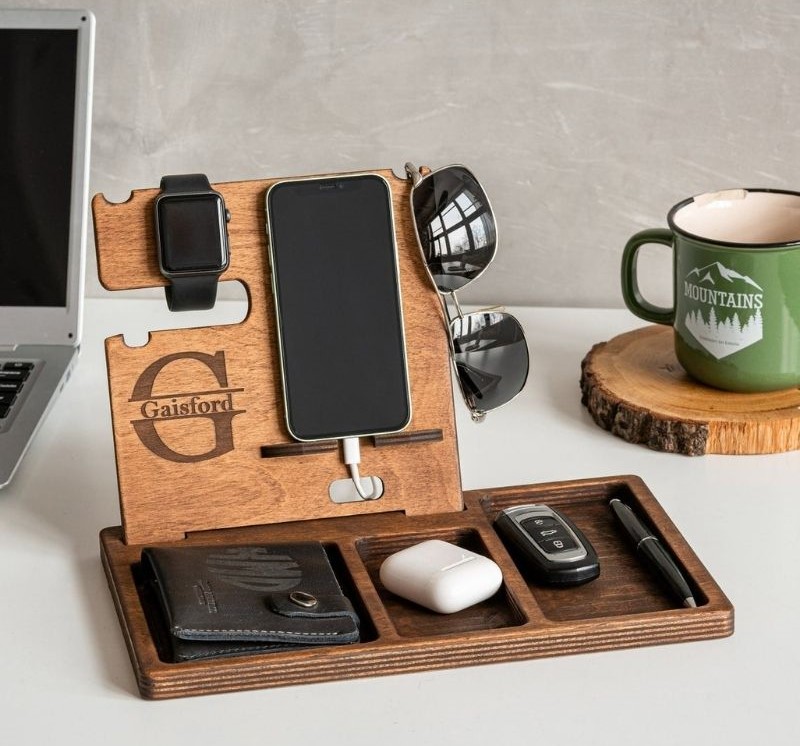Wooden Docking Station as Father's Day Gift Idea