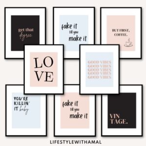 Free Trendy College Wall Art Printables You'll Want For Your Dorm Room ...