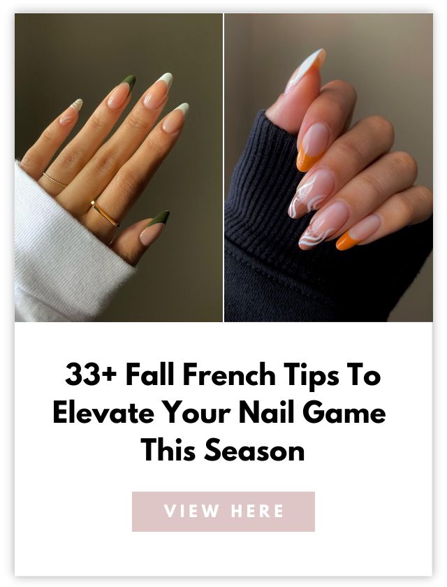 Fall French Tips Nails Card 1 