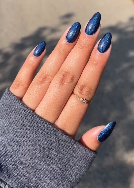 Deep Blue Nails