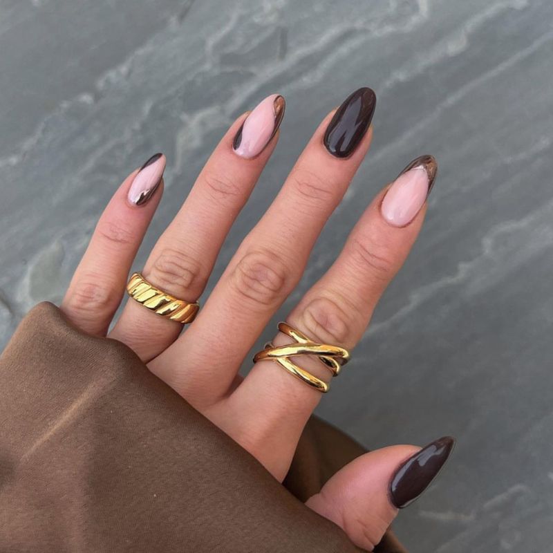 Brown Fall Nail Design