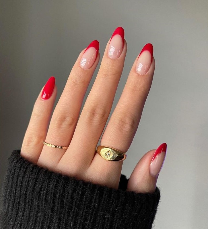 Red Fall Nail Design