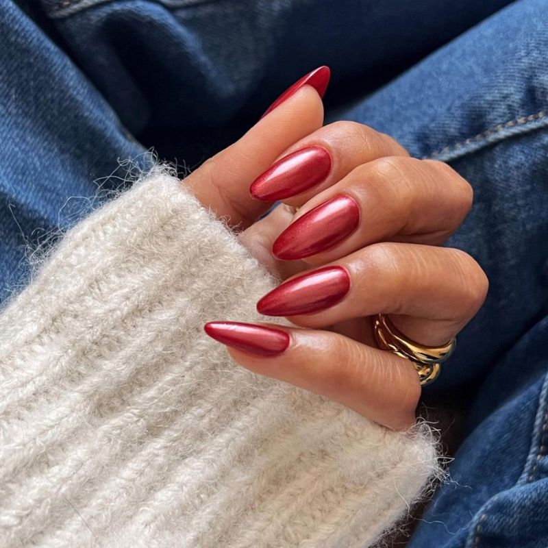 Red Chrome Nails