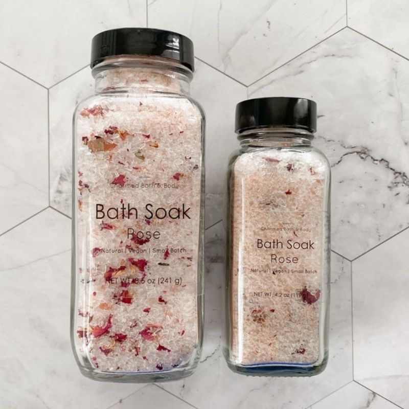 Rose Bath Salts - Cheap Galentine's Day Gifts