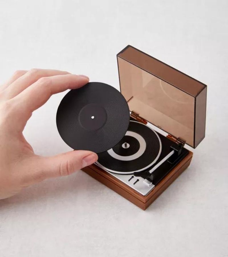 Stocking stuffer ideas for men- Tiny Record Player