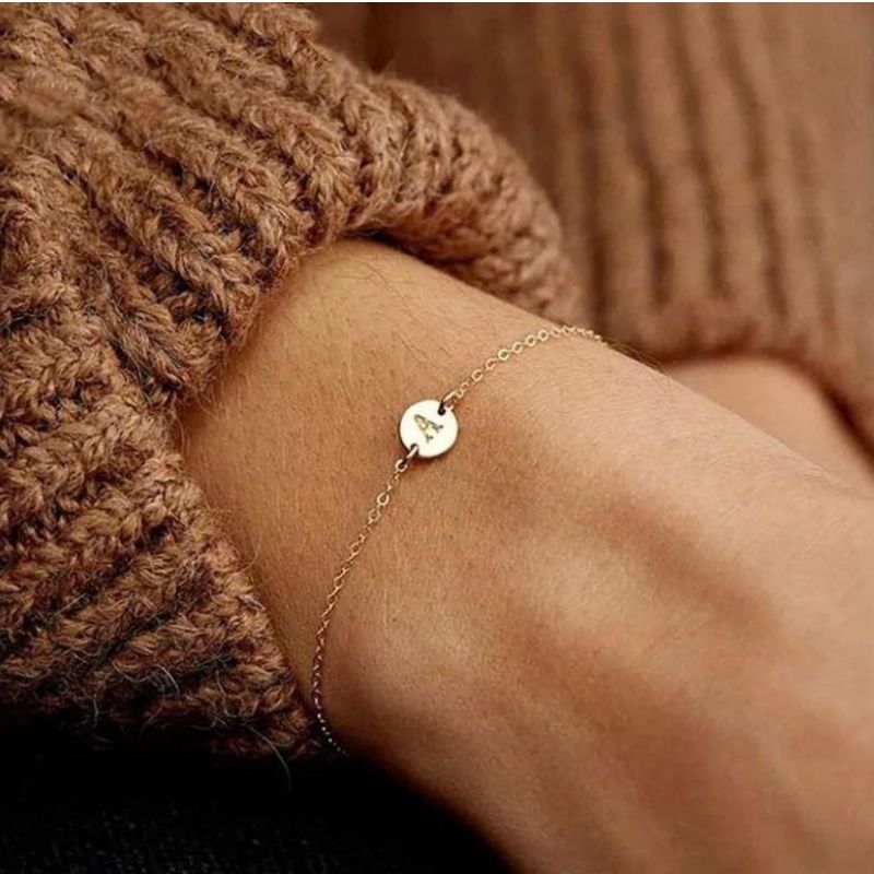 Gold Letter Bracelet - unique gift for girlfriend 