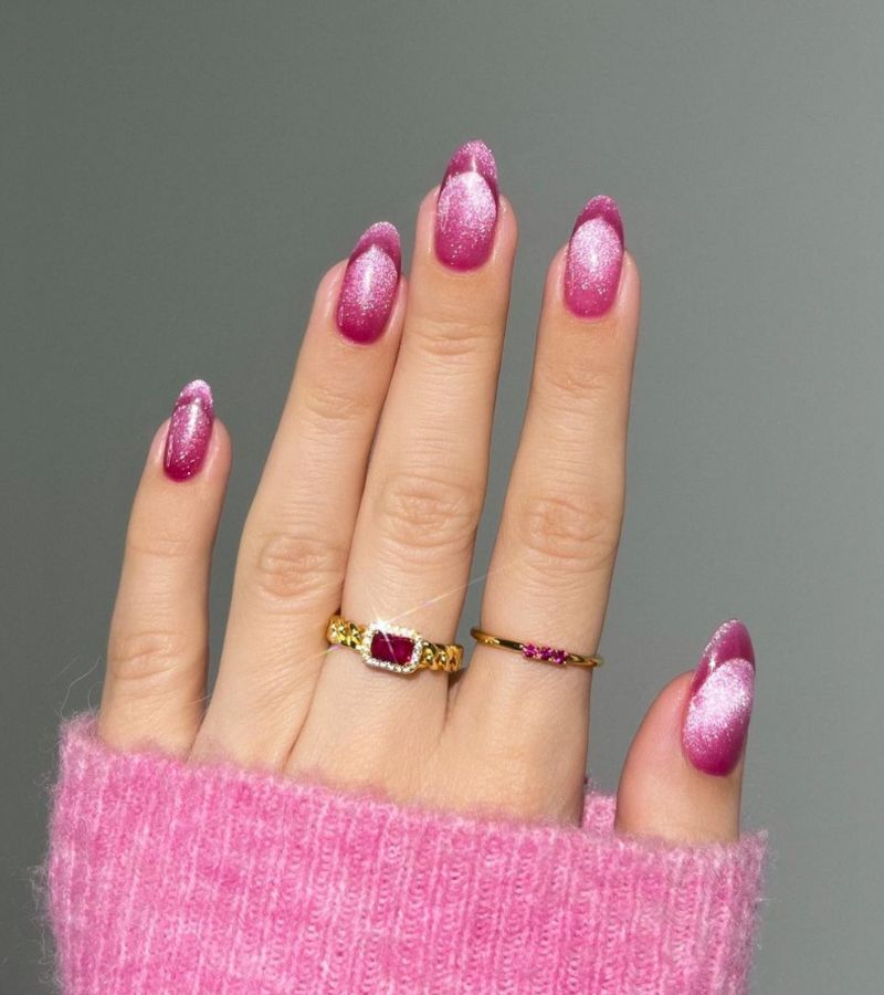 Pink nails - cute valentines nails 