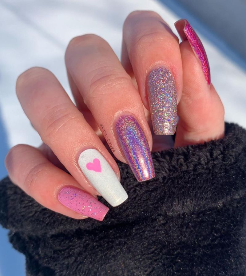 Cute valentines nails 