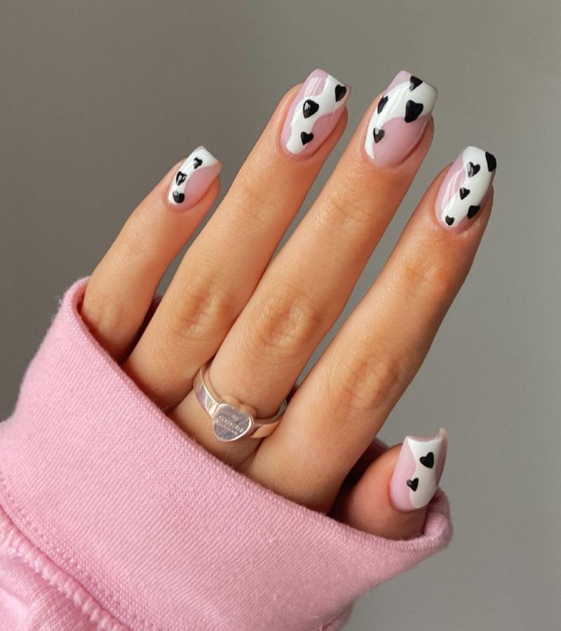 Cow print nails 