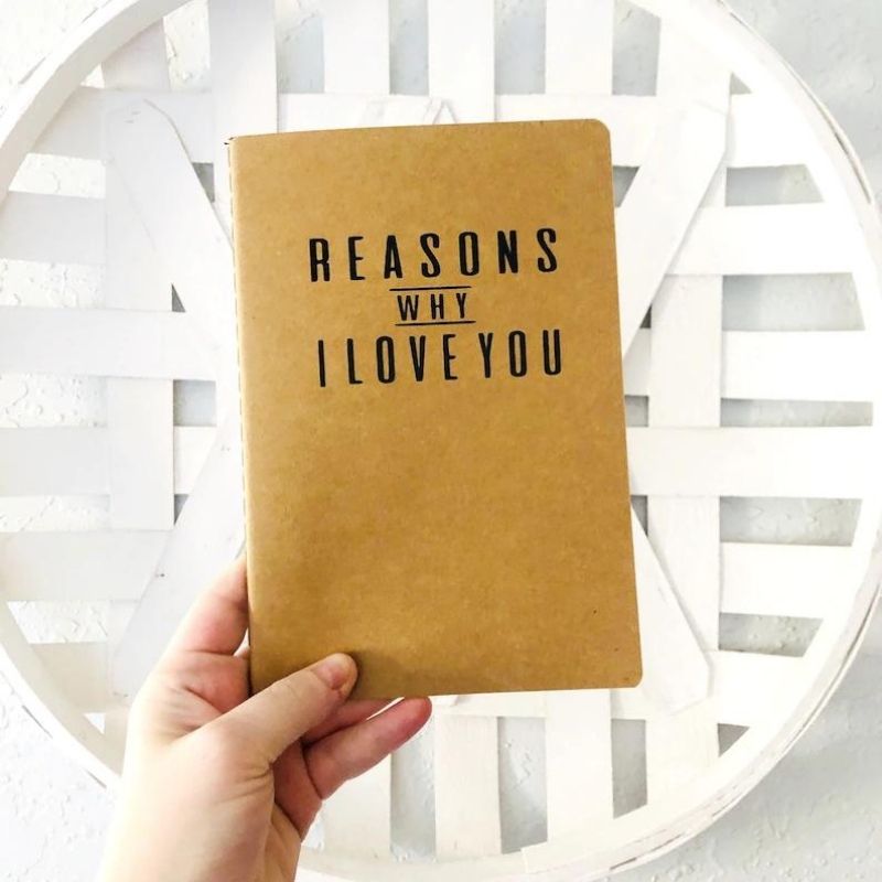 Reasons Why I Love You Blank Canvas Notebook - Valentine's Day gifts for him