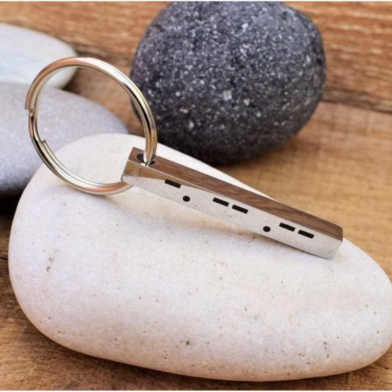 Morse Code Keychain - cute Valentine's Day gifts