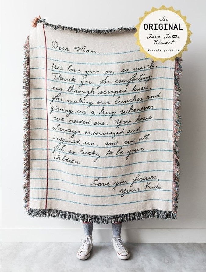 Love Letter Blanket - Valentine's Day gifts for girlfriend