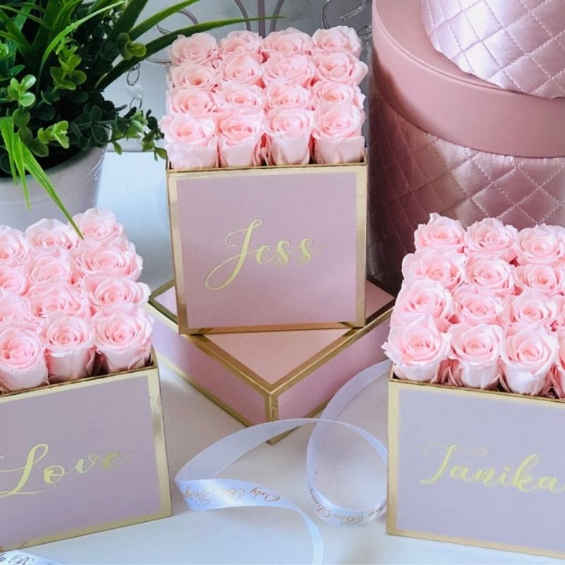 Eternal Pink Roses In A Box - valentines gifts for her