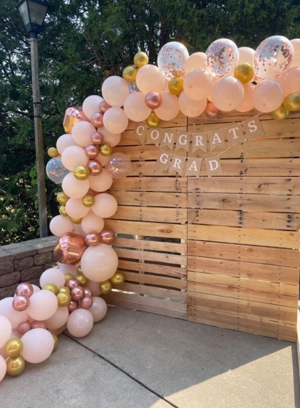 blush balloon corner