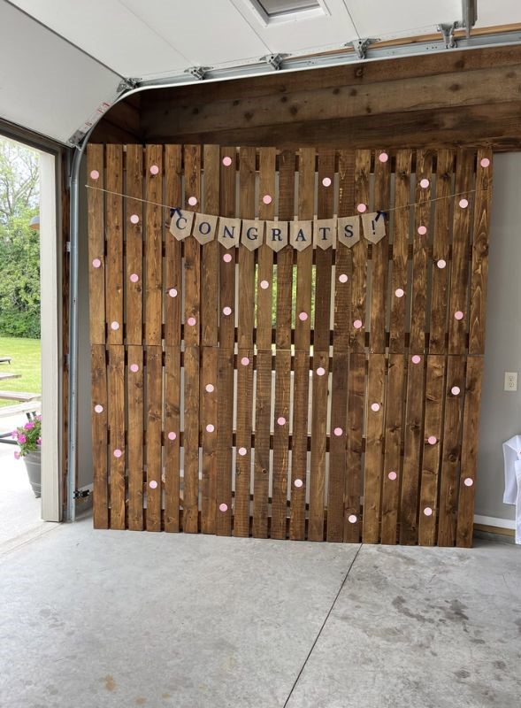 wooden party grad backdrop ideas