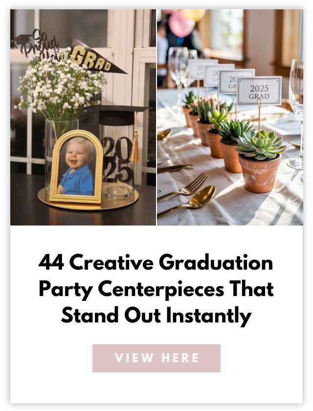 graduation party centerpieces card