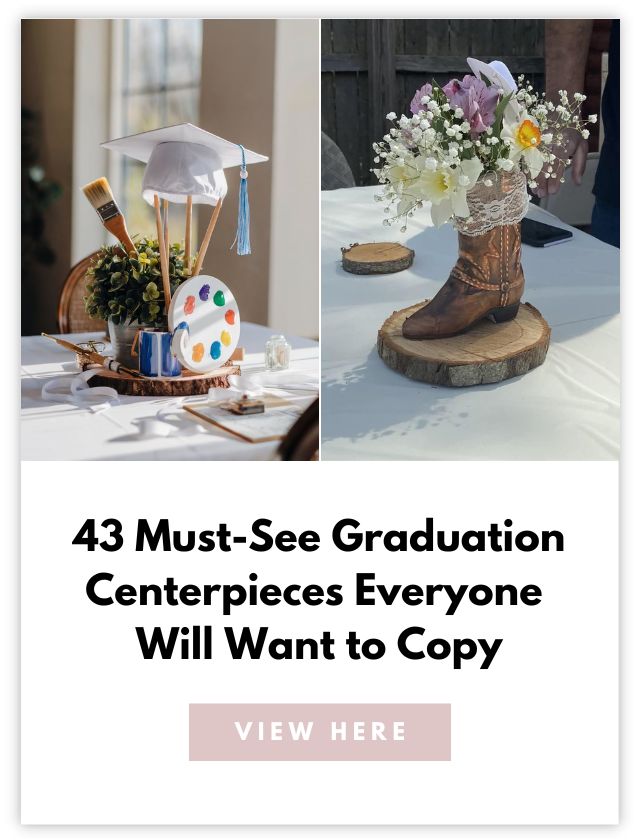 graduation party centerpieces card