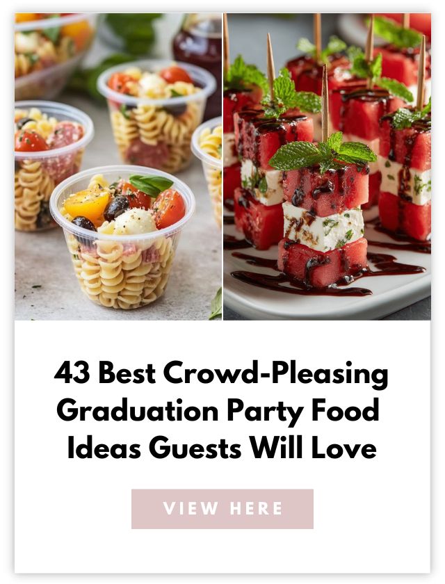 graduation party appetizers card