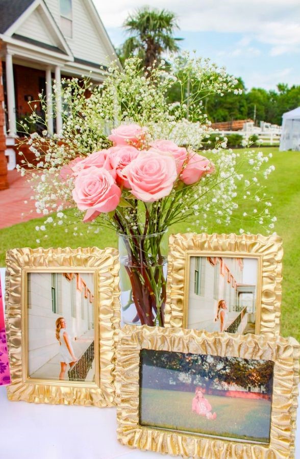 floral graduation party centerpieces