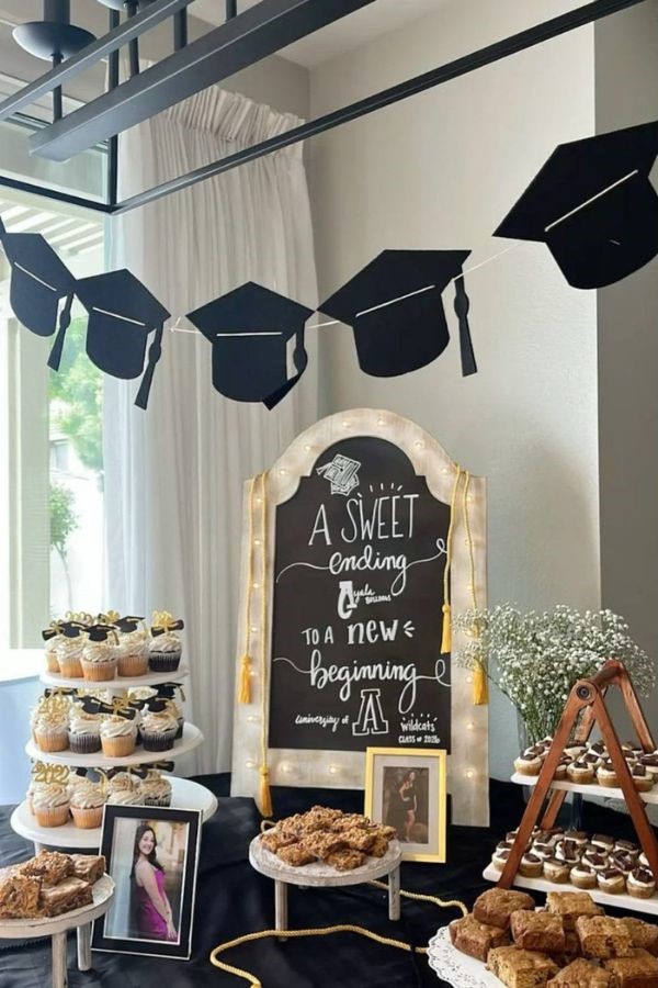 high school graduation dessert table