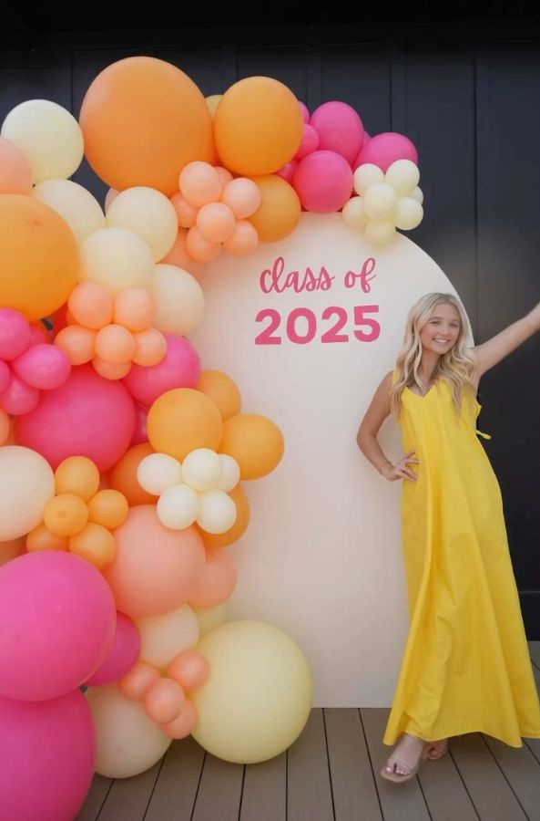 graduation balloon backdrop
