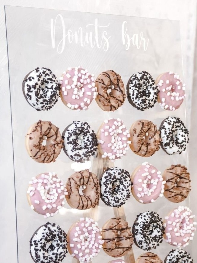 Donut Wall Display Stand - Unique High School Graduation Party Ideas