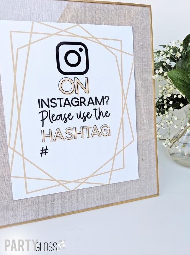 Instagram Hashtag Printable - High School Graduation Party Ideas