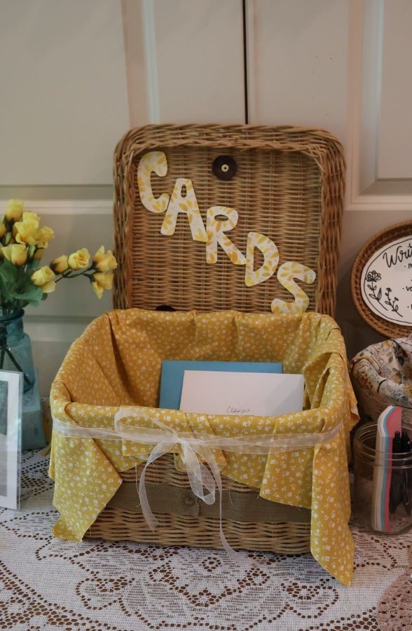 Card Drop Basket Setup unique graduation party ideas