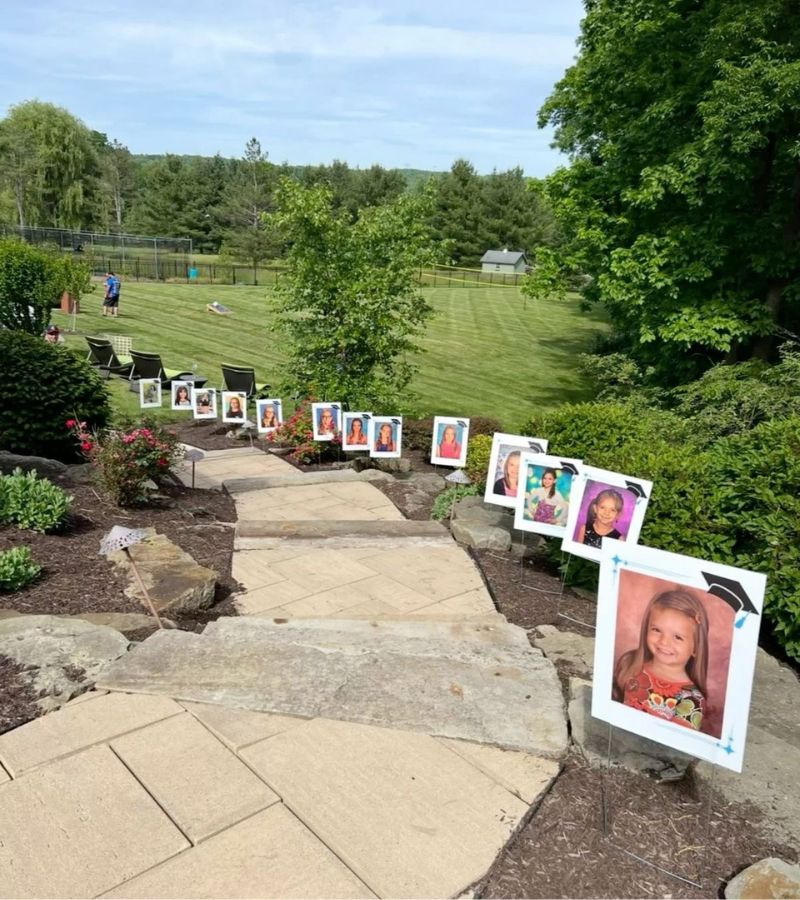 Walk-Through Photo Timeline unique graduation party ideas
