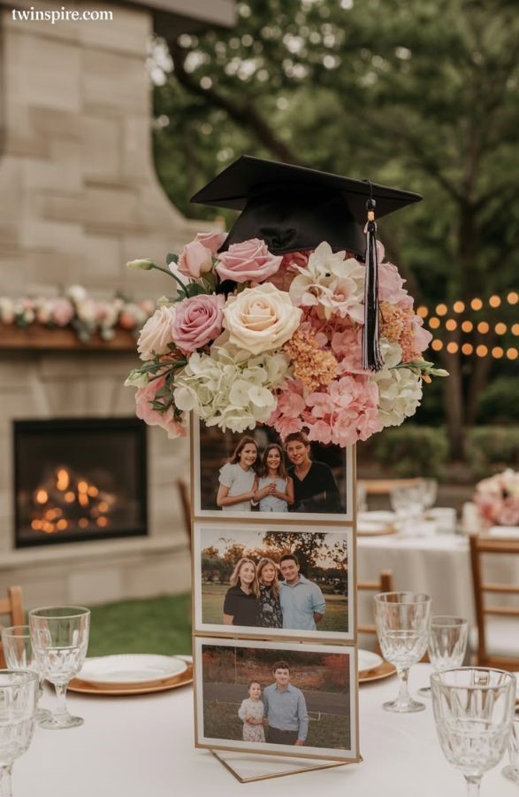 Graduation Floral Centerpiece unique graduation party ideas