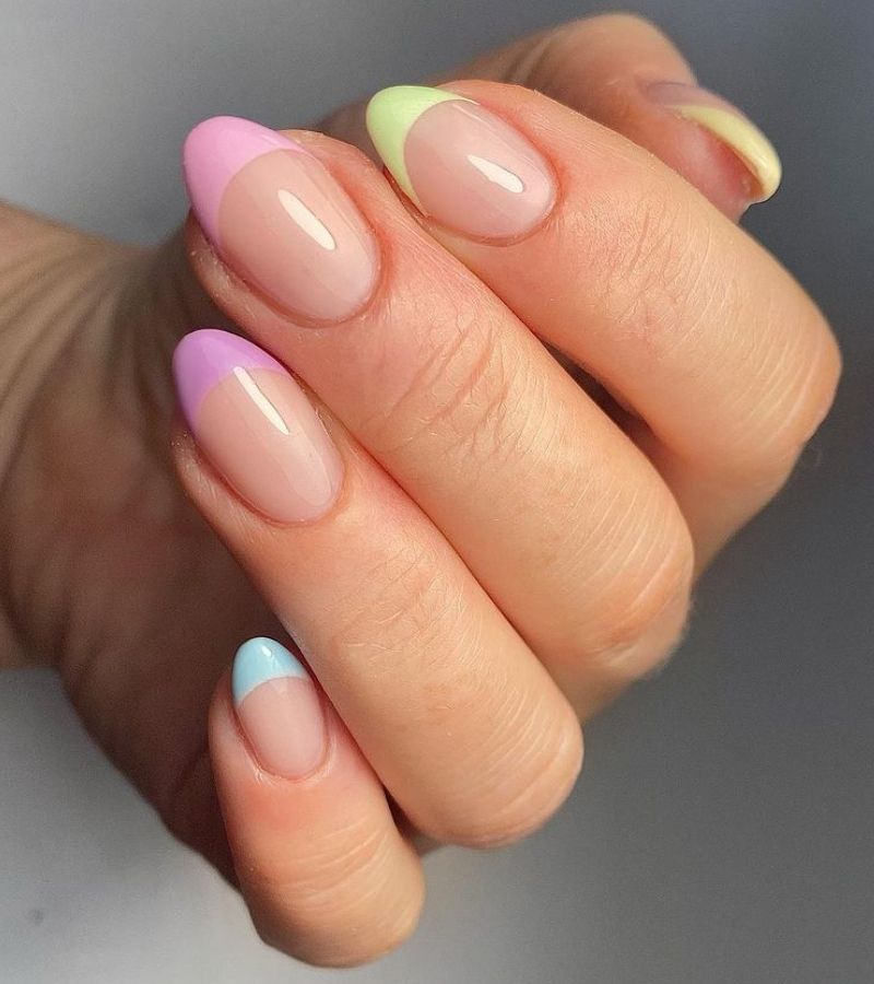 Pastel French Tips - Cute Spring Nails