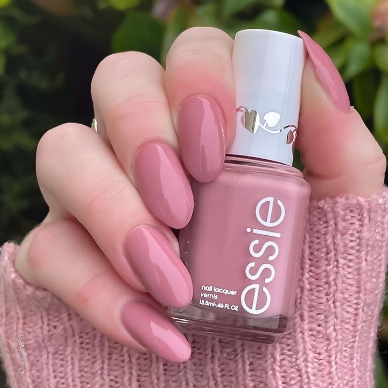 Plain Nude Pink Full Nails - Pretty Spring Nails