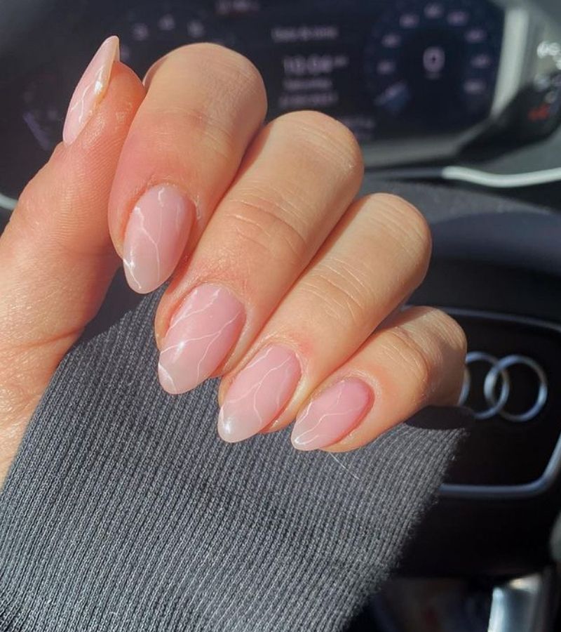 Soft Pink Quartz Nails