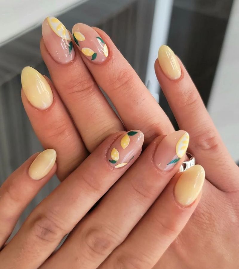Yellow Base With Lemons