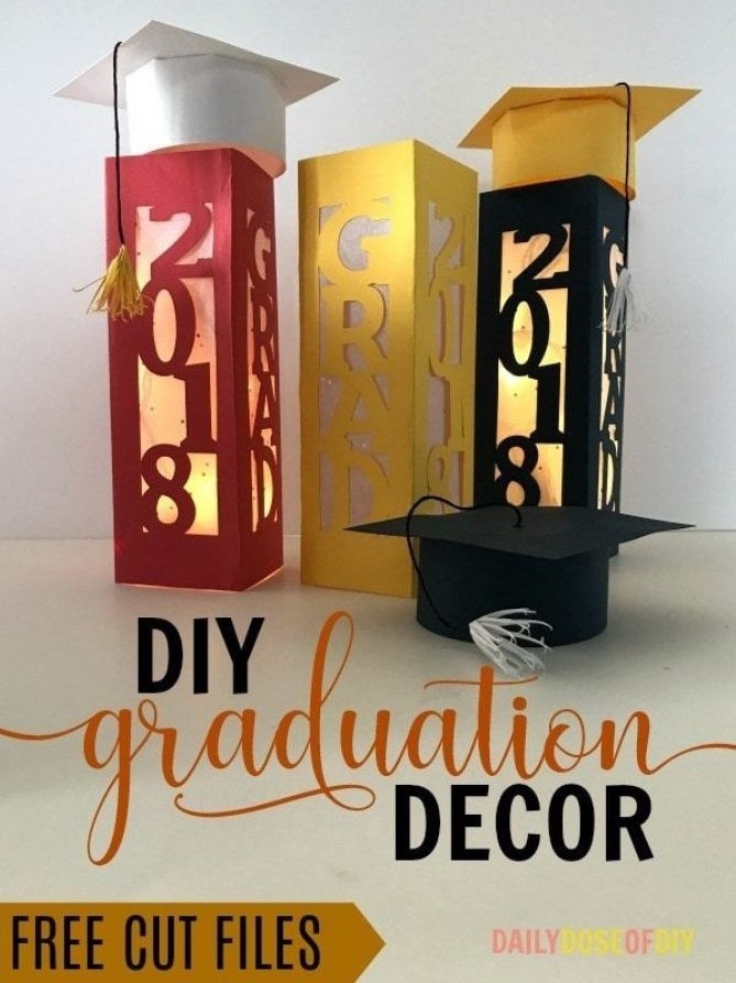 DIY Graduation Centerpiece - DIY graduation party decorations