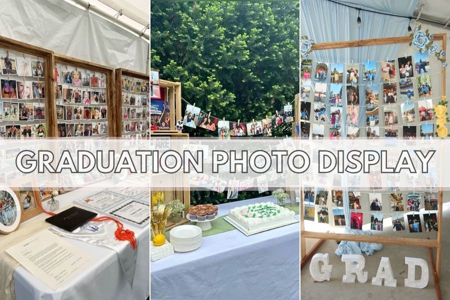graduation party photo display collage
