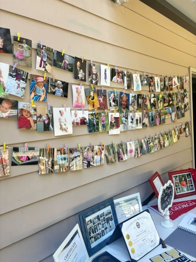 photo strings across the wall