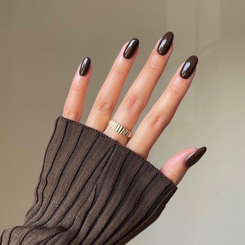 Dark mocha nails