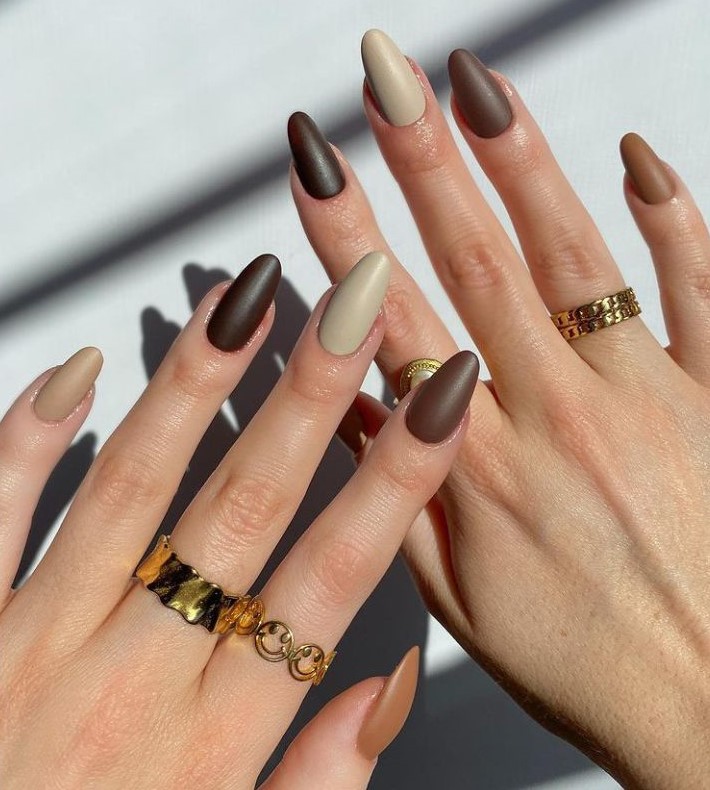 Brown Nail Designs For Fall