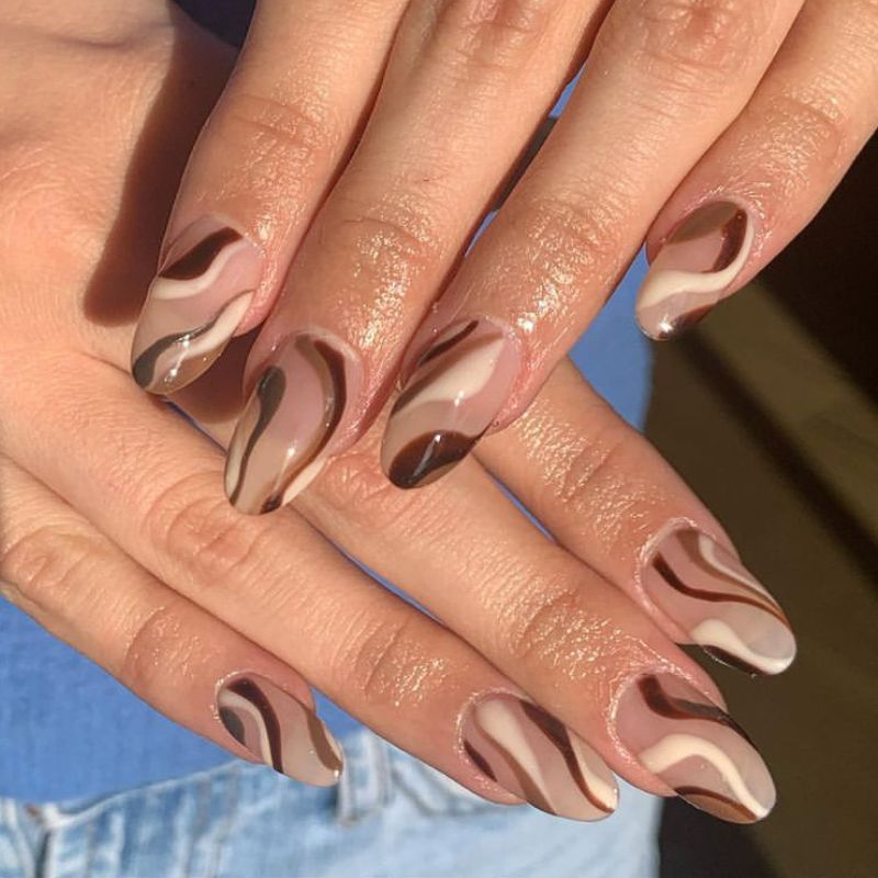 Brown Nail Designs For Fall