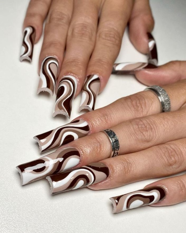 Chocolate Color Swirls