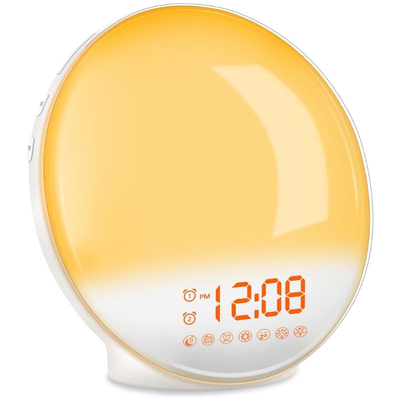 sunrise alarm clock yellow