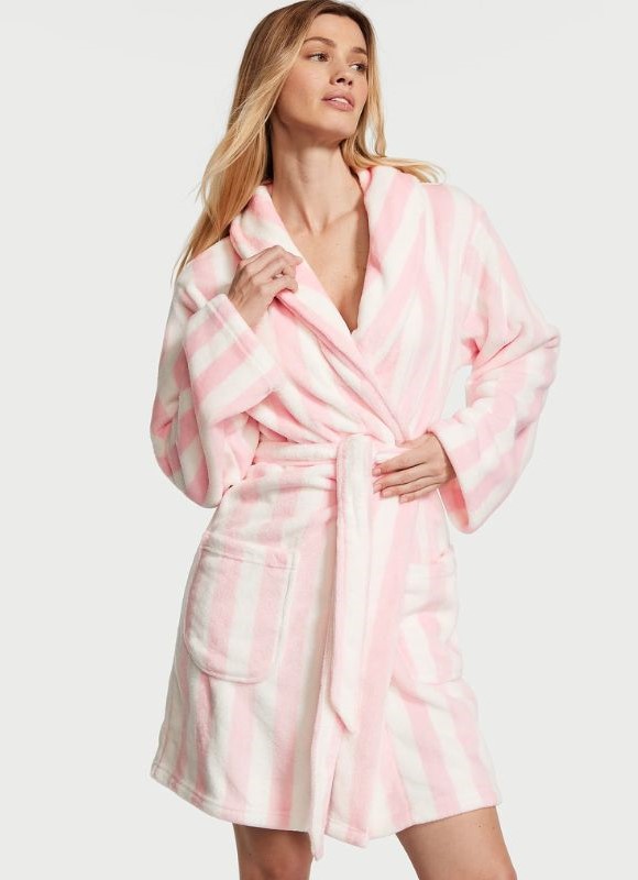 pink victoria secret robe